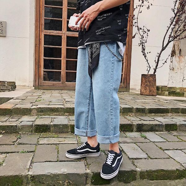korean straight jeans men's fashion solid color casual retro jeans men streetwear wild loose hip hop denim trousers mens s-2xl1, Blue
korean straight jeans men's fashion solid color casual retro jeans men streetwear wild loose hip hop denim trousers mens s-2xl1, Blue