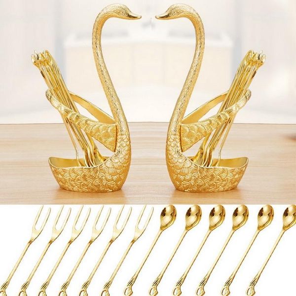 7pcs swan fruit base holder forks set stainless steel salad dessert forks coffee spoon cake kitchen decor flatware set tableware1
7pcs swan fruit base holder forks set stainless steel salad dessert forks coffee spoon cake kitchen decor flatware set tableware1