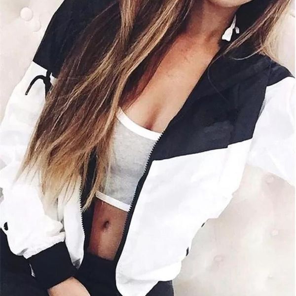 jacket women 2019 long sleeve patchwork thin skinsuits windbreaker hooded women's jackets coats chaquetas plus size 5xl#g301, Black;brown
jacket women 2019 long sleeve patchwork thin skinsuits windbreaker hooded women's jackets coats chaquetas plus size 5xl#g301, Black;brown