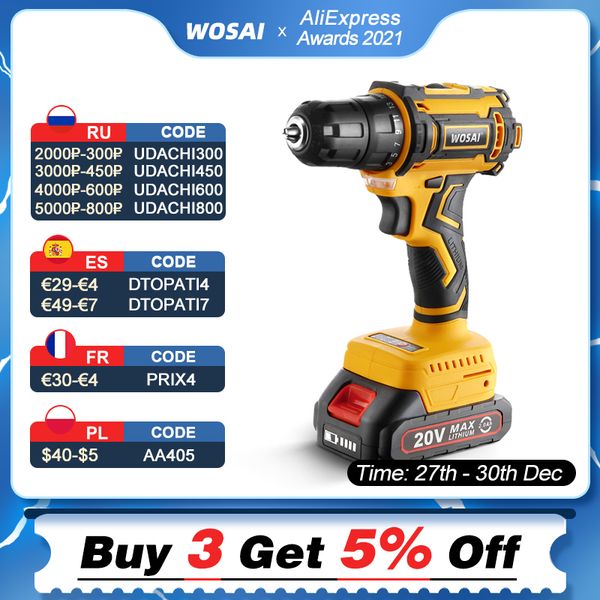wosai 20v brushless electric drill 50nm cordless screwdriver lithium-ion battery mini electric power screwdriver mt-series tools
wosai 20v brushless electric drill 50nm cordless screwdriver lithium-ion battery mini electric power screwdriver mt-series tools