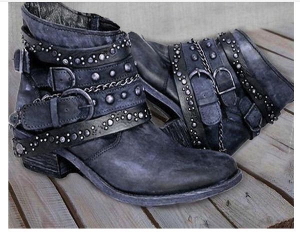 tan women rivet western retro boots female autumn winte leather cowboy ankle boots belt pointed toe wedge heel woman booties, Black
tan women rivet western retro boots female autumn winte leather cowboy ankle boots belt pointed toe wedge heel woman booties, Black