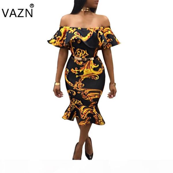 vazn new fashion elegant 2018 bandage dress club dress off the shoulder midi print dresses k9125 q1118, Black;gray
vazn new fashion elegant 2018 bandage dress club dress off the shoulder midi print dresses k9125 q1118, Black;gray
