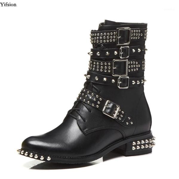 boots olomm fashion women leather ankle rivets low heels round toe charm black shoes us size 4-8.51
boots olomm fashion women leather ankle rivets low heels round toe charm black shoes us size 4-8.51