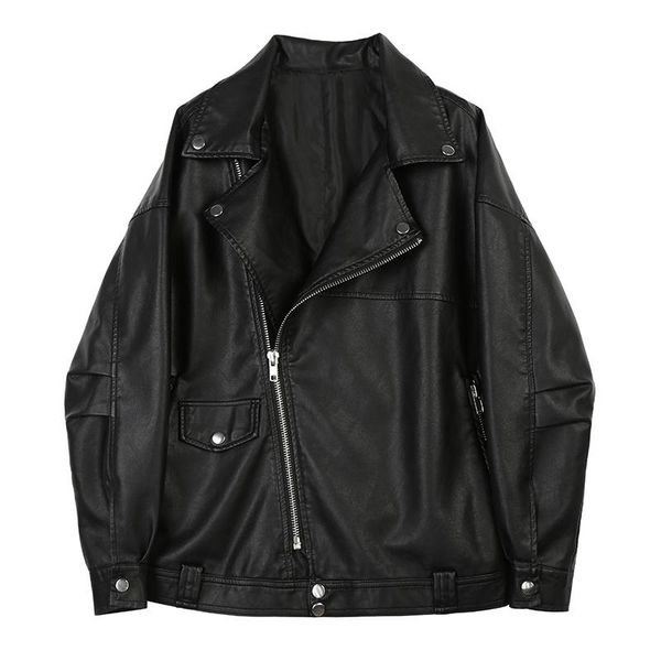 women's leather & faux women jacket winter casual streetwear loose soft motorcycle punk coat female zipper rivet outerwear, Black
women's leather & faux women jacket winter casual streetwear loose soft motorcycle punk coat female zipper rivet outerwear, Black