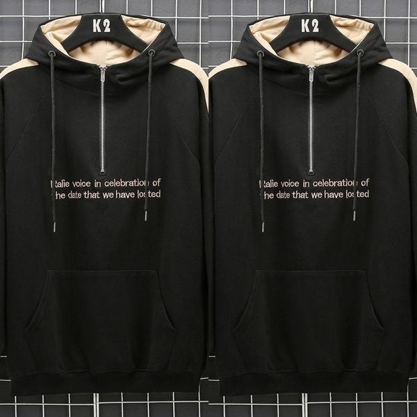 men's long wear couple wearcoat couple dresssleeve sweater autumn and winter new simple embroidery loose fashion brand coat couple', Black
men's long wear couple wearcoat couple dresssleeve sweater autumn and winter new simple embroidery loose fashion brand coat couple', Black