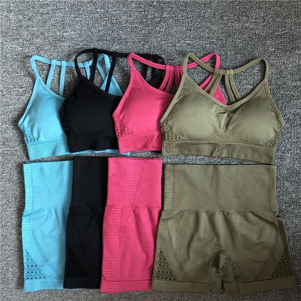 energy seamless gym set women 2 piece yoga short sets fitness athletic sports running yoga suit workout shorts set sportswear y1225, Gray
energy seamless gym set women 2 piece yoga short sets fitness athletic sports running yoga suit workout shorts set sportswear y1225, Gray
