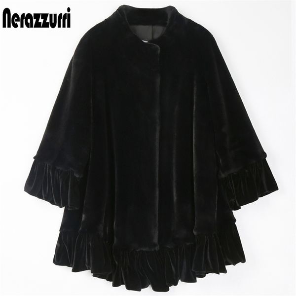 nerazzurri black velvet patchwork faux fur jacket women stand collar loose warm soft winter clothes women plus size fashion 201212
nerazzurri black velvet patchwork faux fur jacket women stand collar loose warm soft winter clothes women plus size fashion 201212