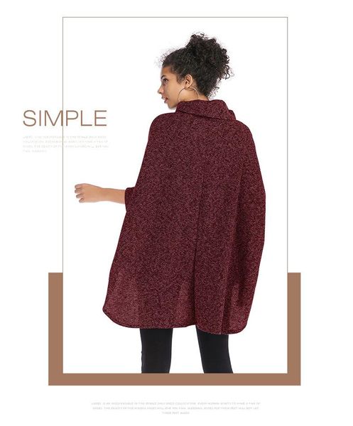 women's sweaters plus size irregular cloak sweater coat turtleneck women personality design warm blouse, White;black
women's sweaters plus size irregular cloak sweater coat turtleneck women personality design warm blouse, White;black