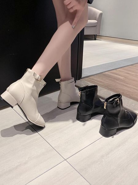 white ankle boots boots-women women shoes autumn booties ladies low heels booties clogs platform luxury designer zipper short, Black
white ankle boots boots-women women shoes autumn booties ladies low heels booties clogs platform luxury designer zipper short, Black