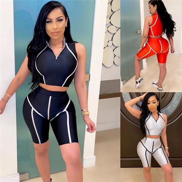 biker shorts summer casual women two piece sets sports fiitness clothing striped womens yoga tracksuits plus size skinny sleeveless, Gray
biker shorts summer casual women two piece sets sports fiitness clothing striped womens yoga tracksuits plus size skinny sleeveless, Gray