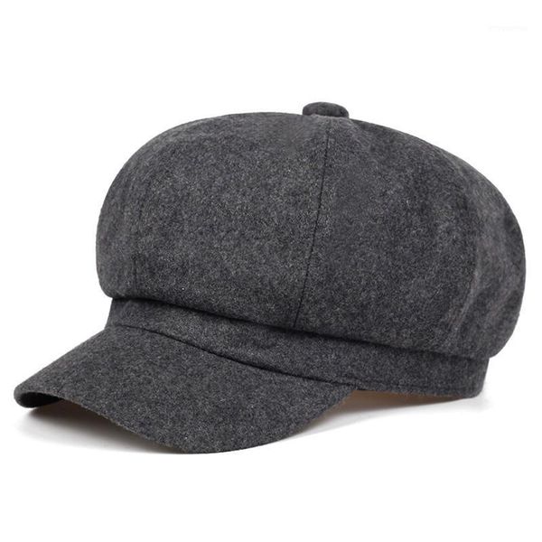 2020 solid color fashion beret autumn and winter outdoor windproof warm hat men and women universal wool hats hip hop wild cap1, Blue;gray 
2020 solid color fashion beret autumn and winter outdoor windproof warm hat men and women universal wool hats hip hop wild cap1, Blue;gray