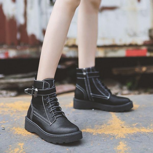 white mid-calf boots brand women's shoes round toe flat heel winter footwear booties ladies boots-women low heels booties, Black
white mid-calf boots brand women's shoes round toe flat heel winter footwear booties ladies boots-women low heels booties, Black