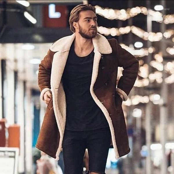 men's wool & blends 2021 winter men's fur fleece fashion trench coat overcoat male lapel warm fluffy long style brown jacket outer, Black
men's wool & blends 2021 winter men's fur fleece fashion trench coat overcoat male lapel warm fluffy long style brown jacket outer, Black