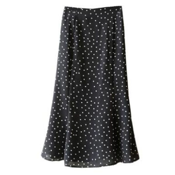 2020 spring summer black polka dots chiffon skirt korean style women high waist mermaid skirt elegant midi skirt q1209
2020 spring summer black polka dots chiffon skirt korean style women high waist mermaid skirt elegant midi skirt q1209