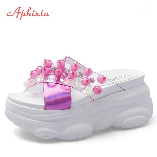 slippers aphixta 2021 woman pearl bear thick sole transparent summer wedges slides platform heels shoes woman1, Black
slippers aphixta 2021 woman pearl bear thick sole transparent summer wedges slides platform heels shoes woman1, Black
