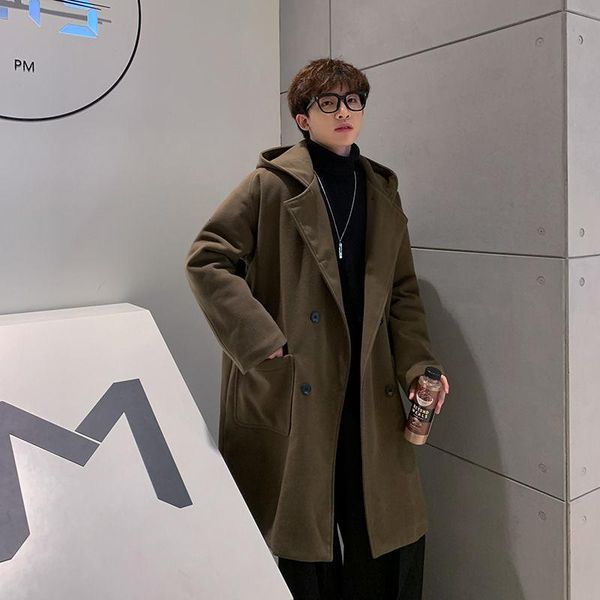 men's wool & blends 2021 winter youth loose large size pure color long woolen coat fashion casual double breasted m-2xl, Black
men's wool & blends 2021 winter youth loose large size pure color long woolen coat fashion casual double breasted m-2xl, Black
