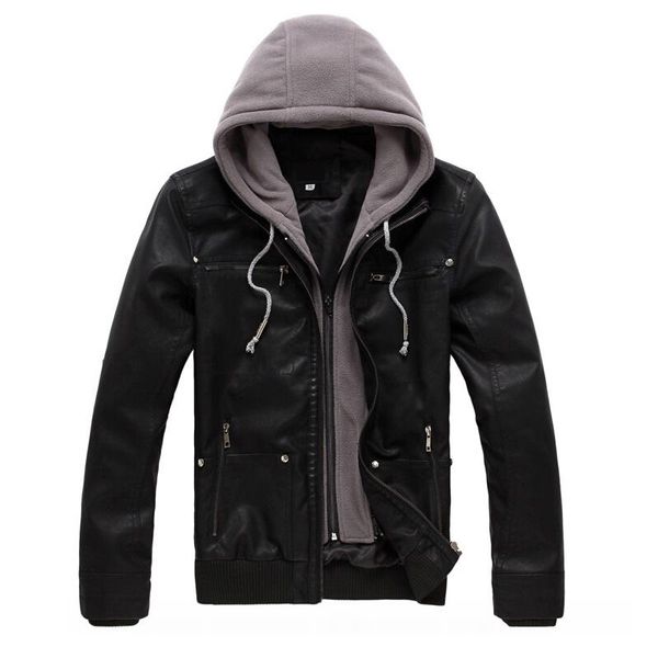 usa size s-xxl cotton hooded detachable men's fashion casual motorcycle biker black pu faux leather jacket and coat slim
usa size s-xxl cotton hooded detachable men's fashion casual motorcycle biker black pu faux leather jacket and coat slim