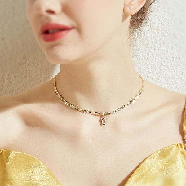 chokers insgram star women's gold plating chocker necklace peanut pendant korean clavicle chain luxury party jewelry, Golden;silver
chokers insgram star women's gold plating chocker necklace peanut pendant korean clavicle chain luxury party jewelry, Golden;silver