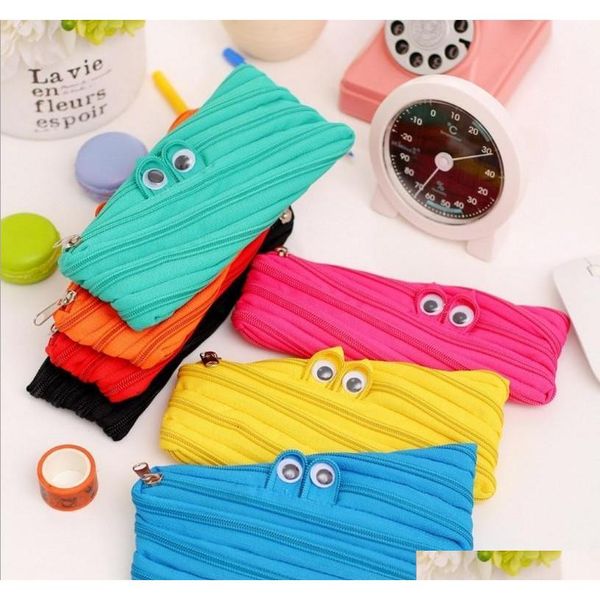 simple and cute large-capacity pen box small monster zipper pencil bag male and female students pencil case hhy4o
simple and cute large-capacity pen box small monster zipper pencil bag male and female students pencil case hhy4o