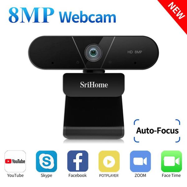 cameras srihome 4k fhd 8mp webcam with dual microphone auto focus, usb plug&play for vdeo conference, live network,distance learning
cameras srihome 4k fhd 8mp webcam with dual microphone auto focus, usb plug&play for vdeo conference, live network,distance learning