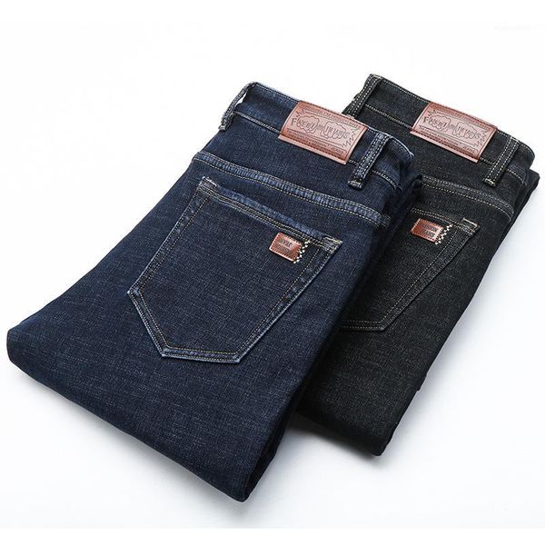 men's jeans 2021 autumn and winter men's plus size business high waist loose straight trousers plush thick fashion casual pants 42, Blue
men's jeans 2021 autumn and winter men's plus size business high waist loose straight trousers plush thick fashion casual pants 42, Blue