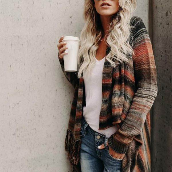 women sweater autumn winter women stripe poncho tassels shawl loose sweater cardigan coat drop shipping high quality, White;black
women sweater autumn winter women stripe poncho tassels shawl loose sweater cardigan coat drop shipping high quality, White;black
