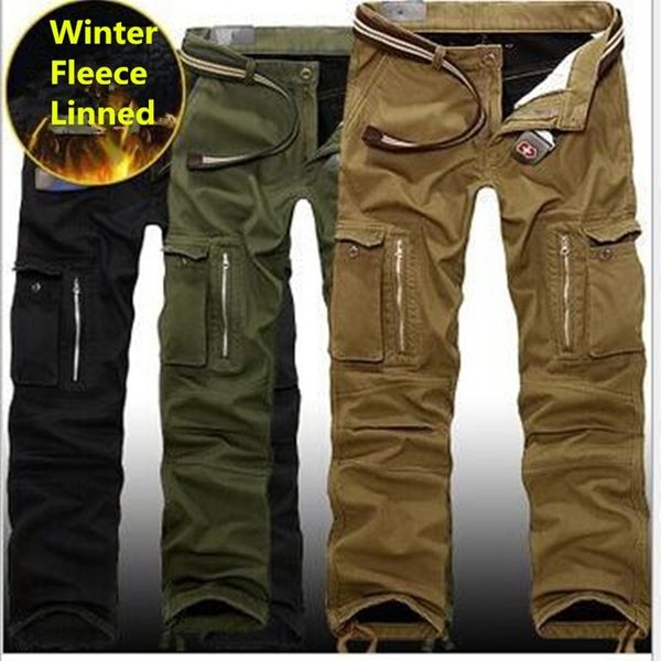 29-40 plus size men cargo pants winter thick warm pants full length multi pocket casual military baggy tactical trousers 201110, Black
29-40 plus size men cargo pants winter thick warm pants full length multi pocket casual military baggy tactical trousers 201110, Black