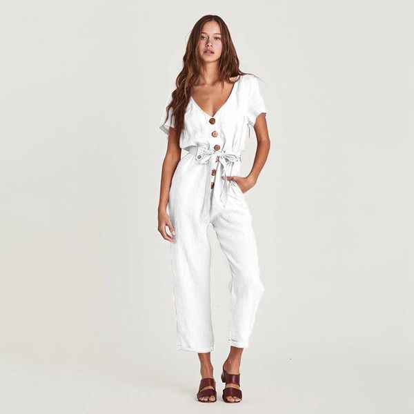 summer women fashion v-neck casual straight cotton lace up jumpsuit trousers beach overalls ankle-length pants rompers 2020, Black;white
summer women fashion v-neck casual straight cotton lace up jumpsuit trousers beach overalls ankle-length pants rompers 2020, Black;white
