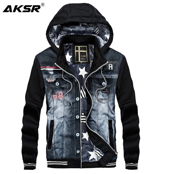 aksr men's fleece denim hooded sweatshirt hoodies men sprotswear jeans streetwear zipper hooded sweatshirts hoodies men 201113, Black
aksr men's fleece denim hooded sweatshirt hoodies men sprotswear jeans streetwear zipper hooded sweatshirts hoodies men 201113, Black
