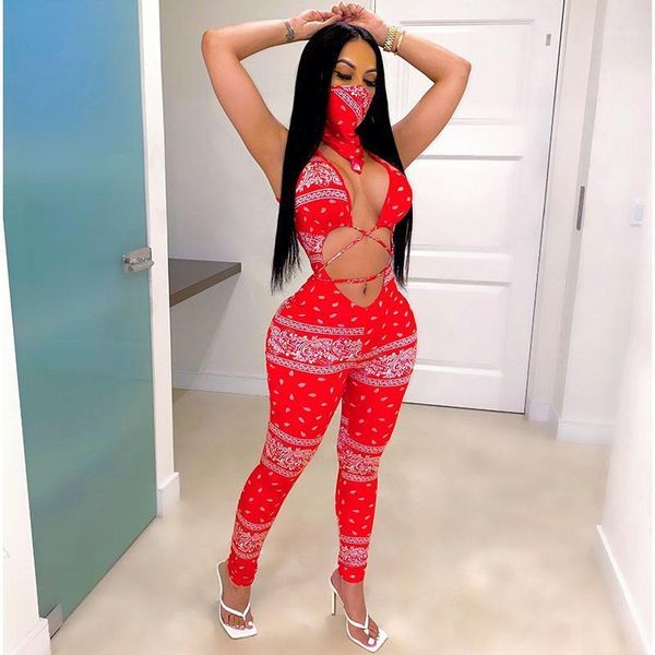 estenala bandana scarf print jumpsuits for women hollow out with mask playsuit 2020 new fashion bandage women jumpsuit1, Black;white
estenala bandana scarf print jumpsuits for women hollow out with mask playsuit 2020 new fashion bandage women jumpsuit1, Black;white