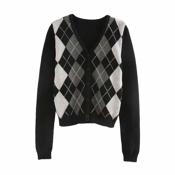 vintage women elegant diamond pattern knitted cardigan 2021 fashion ladies slim bomb knitwear coat casual female girls chic, White;black
vintage women elegant diamond pattern knitted cardigan 2021 fashion ladies slim bomb knitwear coat casual female girls chic, White;black