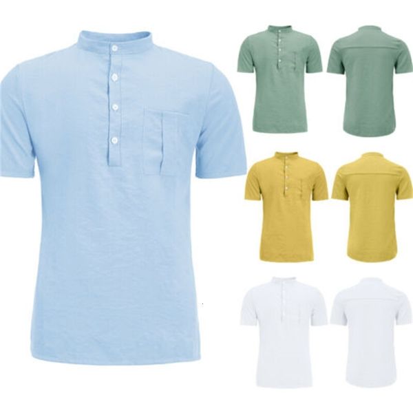 fashion simple men's casual solid shirts stand-collar pocket linen breathable slim fit summer wear po-lo shirt m-xxl, White;black
fashion simple men's casual solid shirts stand-collar pocket linen breathable slim fit summer wear po-lo shirt m-xxl, White;black