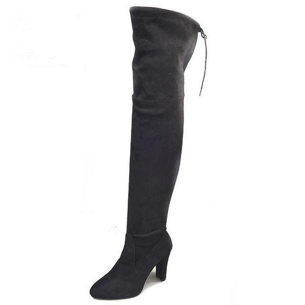 newdiscvr new flock leather women over the knee boots lace up high heels autumn woman shoes winter women boots size 34-43, Black
newdiscvr new flock leather women over the knee boots lace up high heels autumn woman shoes winter women boots size 34-43, Black