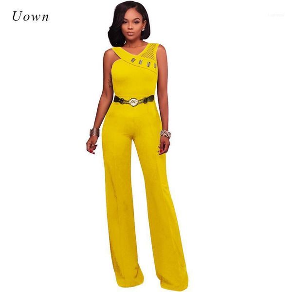 elegant jumpsuits and rompers for women sleeveless back mesh belts long wide leg jumpsuit ladies overalls combinaison femme11, Black;white 
elegant jumpsuits and rompers for women sleeveless back mesh belts long wide leg jumpsuit ladies overalls combinaison femme11, Black;white