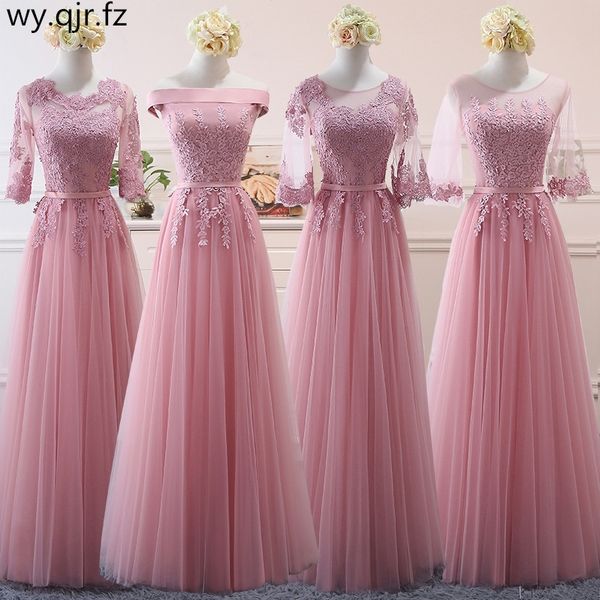 hjzy-95#lace up pink bean sand net yarn long bridesmaid dresses new spring wholesale wedding party prom gown girls custom 201113, White;black
hjzy-95#lace up pink bean sand net yarn long bridesmaid dresses new spring wholesale wedding party prom gown girls custom 201113, White;black