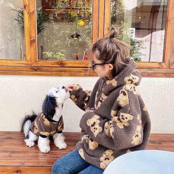 dog apparel pet clothes for fall/winter plus velvet bear print teddy bichon schnauzer coat warm parent-child outfit1
dog apparel pet clothes for fall/winter plus velvet bear print teddy bichon schnauzer coat warm parent-child outfit1
