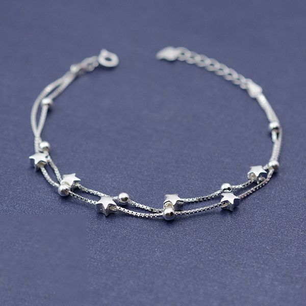 s925 silver korean fashion bracelet multi layer frosted pentagonal star box chain bracelet hand jewelry 7bnvb, Golden;silver
s925 silver korean fashion bracelet multi layer frosted pentagonal star box chain bracelet hand jewelry 7bnvb, Golden;silver
