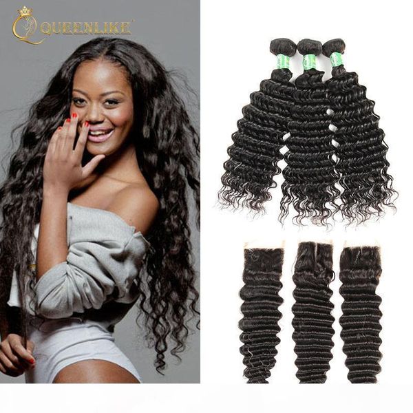 unprocessed brazilian virgin human 3 hair bundles with 4x4 closure deep wave 1b color wedding online vendors queenlike 7a silver grade, Black;brown
unprocessed brazilian virgin human 3 hair bundles with 4x4 closure deep wave 1b color wedding online vendors queenlike 7a silver grade, Black;brown