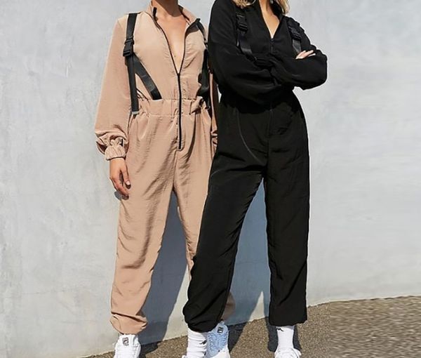 2020 new autumn women's clothing european and american fashion street style schoolbag buckle leggings overalls, Black;white
2020 new autumn women's clothing european and american fashion street style schoolbag buckle leggings overalls, Black;white