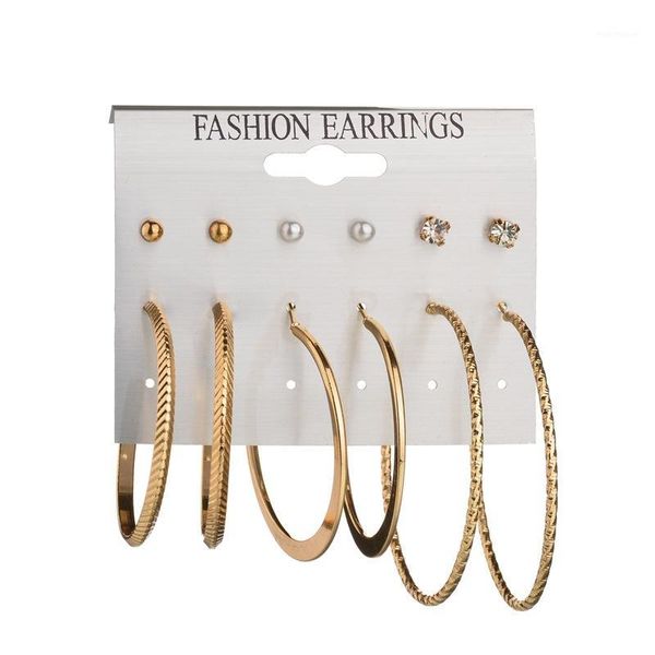 charm 6pairs/set crystal earrings hoop round ear stud pearl rhinestone steampunk jewelry silver gold woman accessories earrings1, Golden
charm 6pairs/set crystal earrings hoop round ear stud pearl rhinestone steampunk jewelry silver gold woman accessories earrings1, Golden
