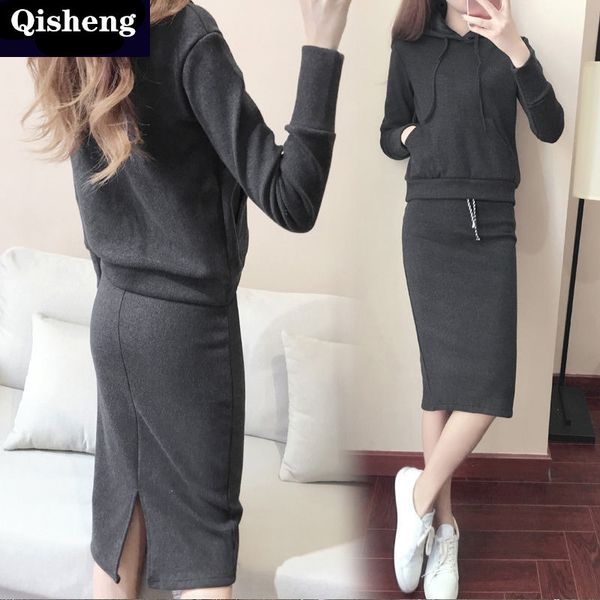 fall 2019 new suit women's casual loose hoodie split buttock long skirt dress dresshoodie dress two piece fashion z7evu, Gray
fall 2019 new suit women's casual loose hoodie split buttock long skirt dress dresshoodie dress two piece fashion z7evu, Gray