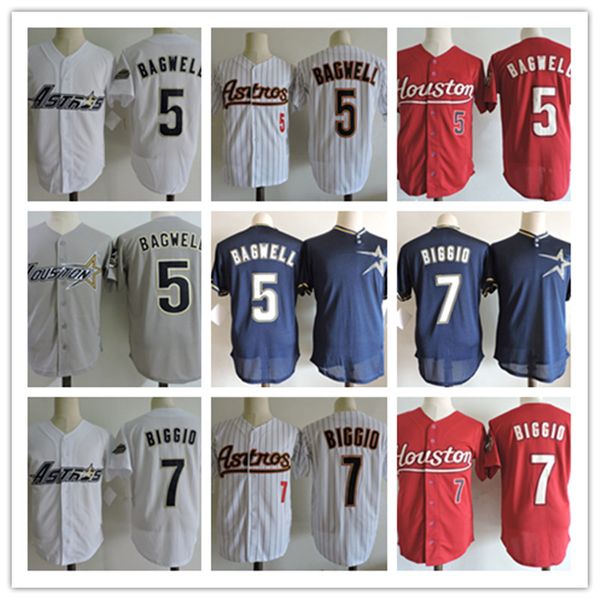 Mens #5 Jeff Bagwell 2005WS patch Jersey Stitched White Red Grey #7 Craig Biggio 2015 HOF patch Jersey S-3XL, Black
Mens #5 Jeff Bagwell 2005WS patch Jersey Stitched White Red Grey #7 Craig Biggio 2015 HOF patch Jersey S-3XL, Black