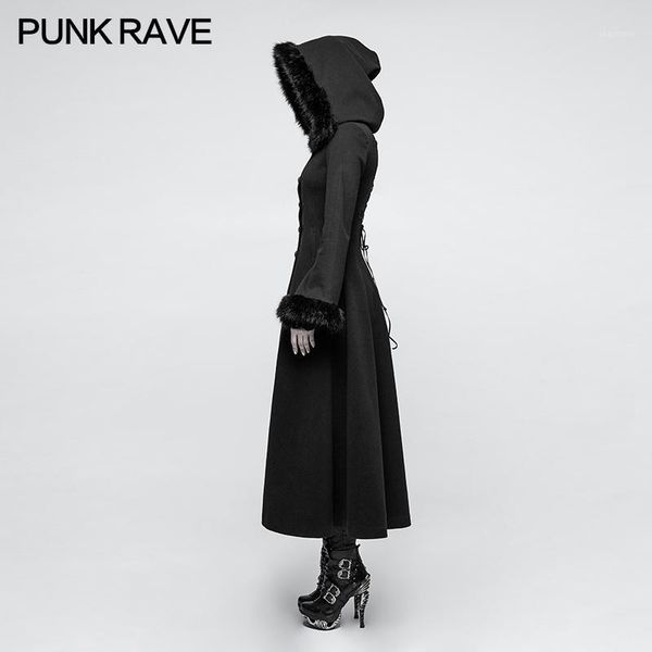 punk rave women gothic coat winter hooded casual disc flowers worsted black retro stage performance overcoat1
punk rave women gothic coat winter hooded casual disc flowers worsted black retro stage performance overcoat1