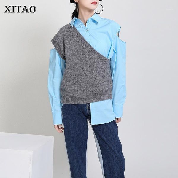 xitao 2020 autumn winter new womens vests wild personality asymmetry knitted vest trend solid color sleeveless zy11061, Black;white
xitao 2020 autumn winter new womens vests wild personality asymmetry knitted vest trend solid color sleeveless zy11061, Black;white