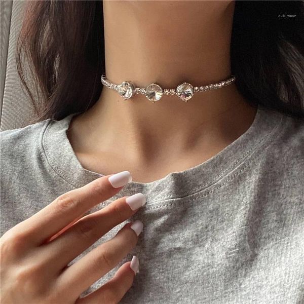2020 trendy three big rhinestone link necklace chain choker necklace for women accessories fashion jewellery the gift1, Golden;silver
2020 trendy three big rhinestone link necklace chain choker necklace for women accessories fashion jewellery the gift1, Golden;silver