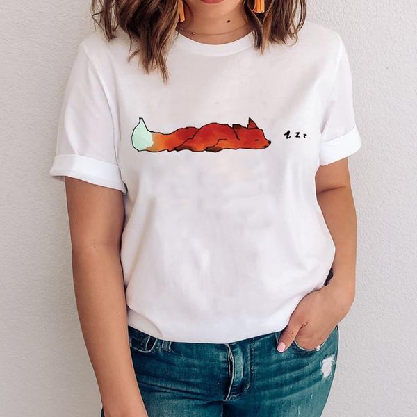 women graphic watercolor fashion fox short sleeve cartoon animal clothes lady tees print clothing female tshirt t-shirt, White
women graphic watercolor fashion fox short sleeve cartoon animal clothes lady tees print clothing female tshirt t-shirt, White