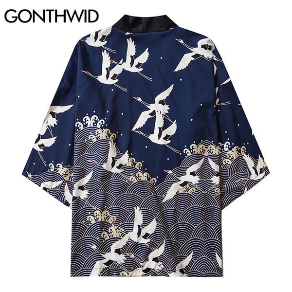 kimono cardigan jackets shirts japanese ukiyoe cranes waves print blouse jacket shirt streetwear hip hop harajuku kg-252, Black;brown
kimono cardigan jackets shirts japanese ukiyoe cranes waves print blouse jacket shirt streetwear hip hop harajuku kg-252, Black;brown