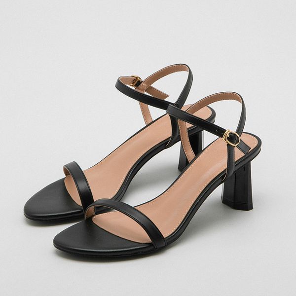 new women summer sandals 2020 one word buckle thick heel ankle strap ladys leather sandals high heels, Black
new women summer sandals 2020 one word buckle thick heel ankle strap ladys leather sandals high heels, Black