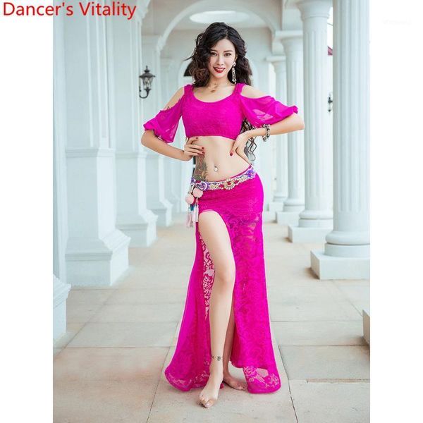 belly dance practice training clothes cut out lace splicing skirt set women oriental dancing beginners stage wear1, Black;red
belly dance practice training clothes cut out lace splicing skirt set women oriental dancing beginners stage wear1, Black;red