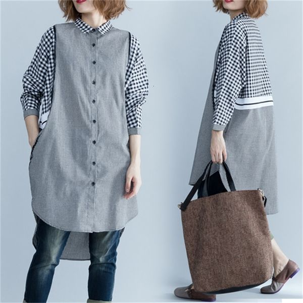 women's chess and long korean casual shirts fashion loose high-quality blouses mujer 7uqn, White
women's chess and long korean casual shirts fashion loose high-quality blouses mujer 7uqn, White
